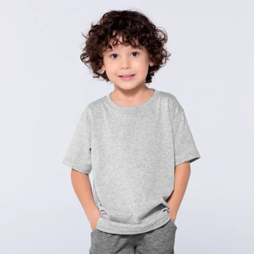 Playera cuello redondo manga corta unisex para niñ@s